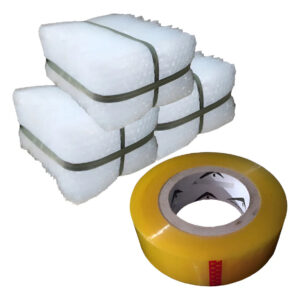 Saquinho Bolha Embalagem 10x18 Kit 100 Und + 1 Fita Grande Incolor