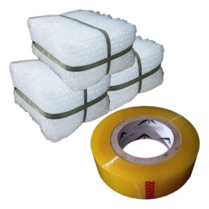 Saquinho Bolha 10x18 Kit C/100 Und + 1 Fita Adesiva Grande